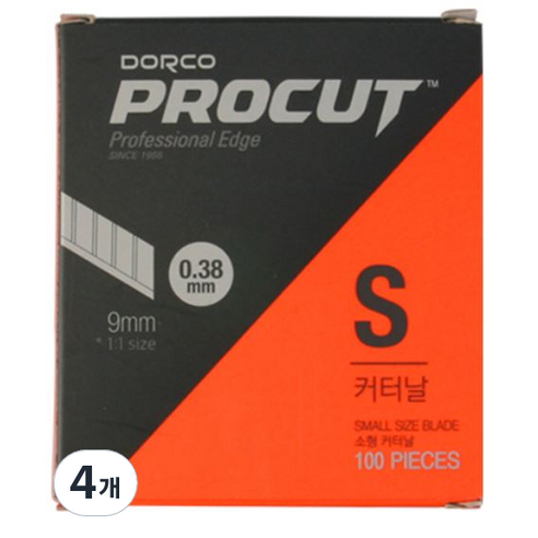 도루코 프로컷 커터 리필 칼날 S 100p, 4개