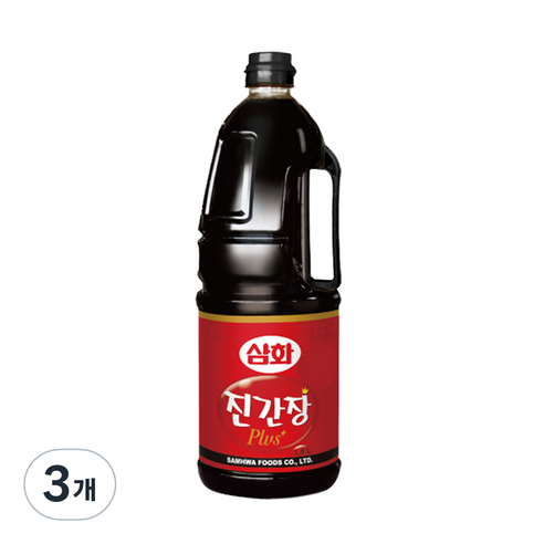 삼화식품 진간장, 1.8L, 3개
