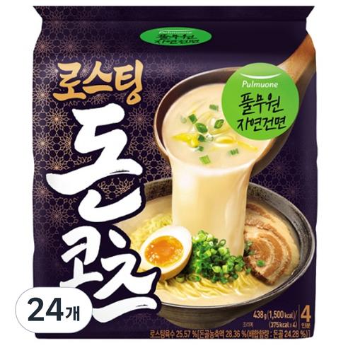 풀무원 로스팅 돈코츠 라멘 4인, 24개
