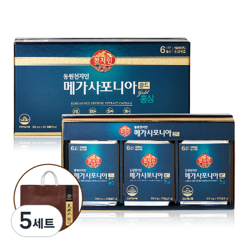 천지인 메가사포니아골드, 60정, 5세트
