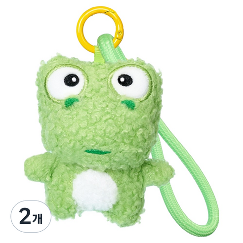 뽀로로 소프트 뽀글이 크롱 인형 키링, 초록, 2개, 18cm