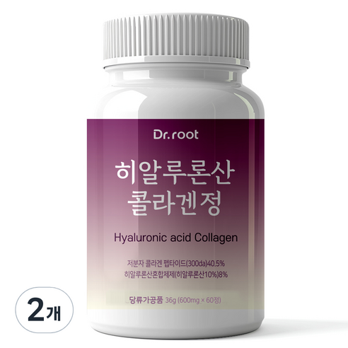 닥터루트 300Da 저분자 피쉬콜라겐 히알루론산 타블렛 500mg, 60정, 2개