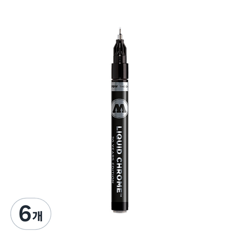 모로토우 리퀴드 크롬 마카 1mm, 1색, 6개