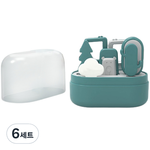 라니마켓 베이비 네일 클리퍼 세트, 블루, 6세트