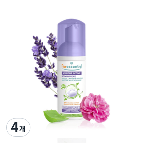 퓨어에센셜 오가닉 여성청결제 폼, 4개, 150ml