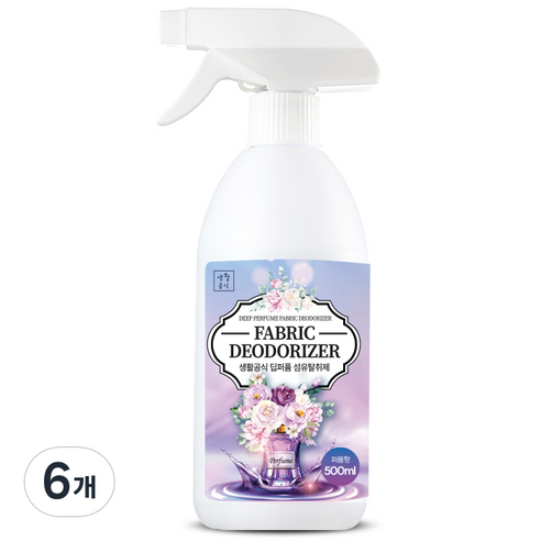 생활공식 플로럴 딥퍼퓸 섬유탈취제, 6개, 500ml