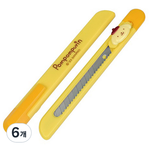 바이하츠 포켓 커터칼 소 P-PPCT, 폼폼푸린, 6개
