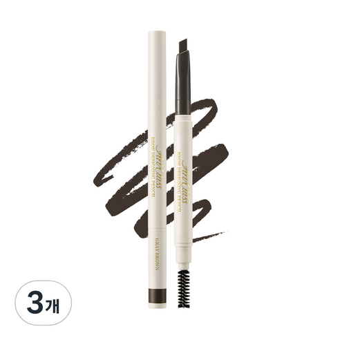 투쿨포스쿨 아트클래스 브로우 디자이닝 펜슬 0.18g, 1호 그레이브라운, 3개