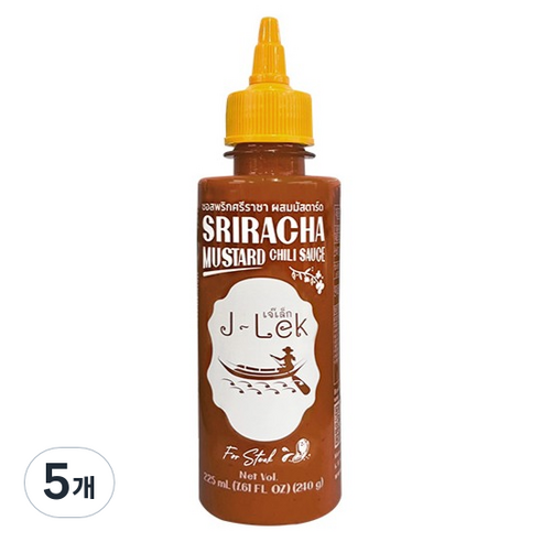 제이렉 스리라차 머스타드 칠리소스, 5개, 225ml