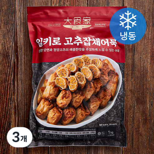 대식가 일키로 고추잡채어묵 (냉동), 1kg, 3개