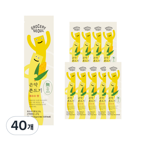 그로서리서울 곤약쫀드기 옥수수맛, 35g, 40개