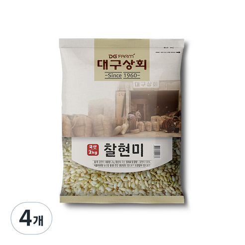 대구상회 찰현미, 2kg, 4개