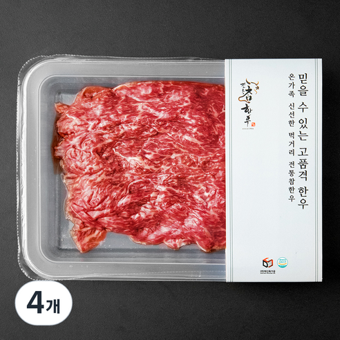 전통참한우 소고기 1++등급 (7) 불고기용 (냉장), 200g, 4개