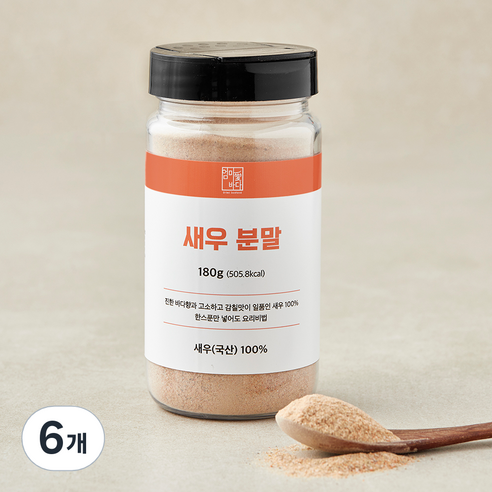 엄마애바다 새우분말, 180g, 6개, 1개입