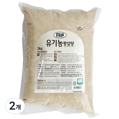 이타자 유기농 황설탕, 2kg, 2개
