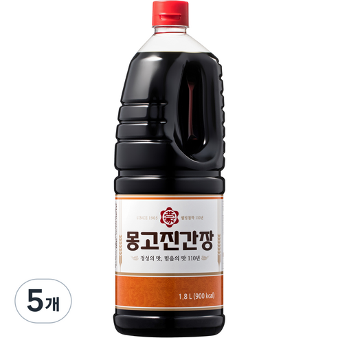몽고장유 몽고진간장, 1.8L, 5개