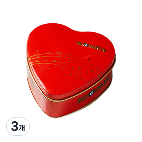 코스카 하트 패키지 터키쉬 딜라이트 캔디 믹스 플레이버, 150g, 3개