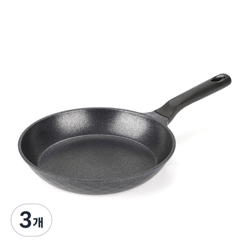 키친아트 인덕션 꼬뜨 실버 프라이팬, 3개, 28 cm