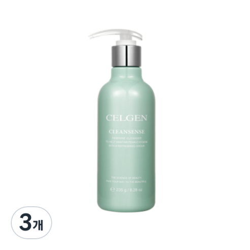셀젠 크린센스 여성청결제, 235ml, 3개