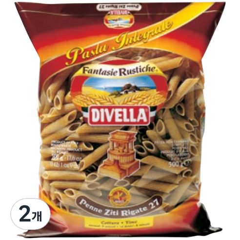 디벨라 통밀 펜네 파스타, 500g, 2개