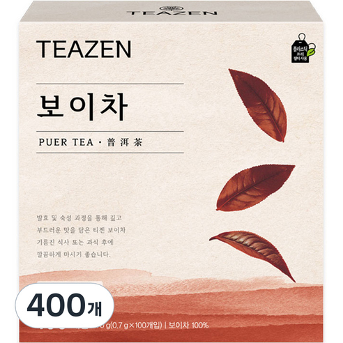 티젠 보이차 티백, 0.7g, 400개