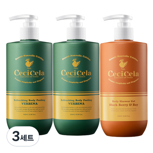 쎄씨쎌라 바디 필링 2p + 샤워젤 블랙베리앤베이 세트, 3세트