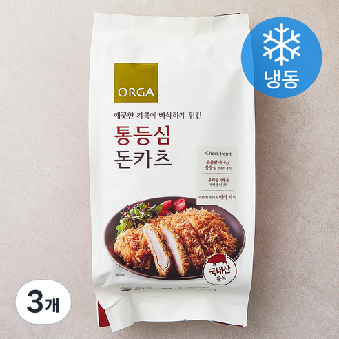 올가홀푸드 통등심 돈카츠 (냉동), 420g, 3개