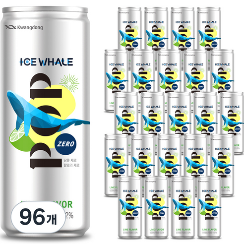 광동 아이스웨일 팝 제로 라임사이다, 250ml, 96개