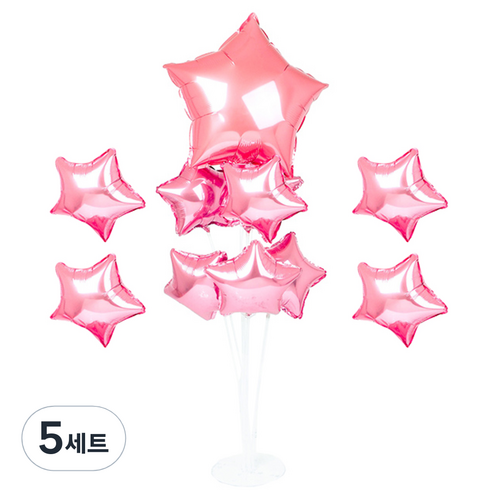 파티쇼 풍선꽂이장식세트 70cm, 별핑크, 5세트
