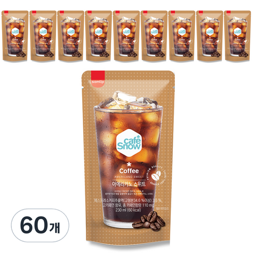 삼립 카페스노우 아메리카노 스위트, 230ml, 60개