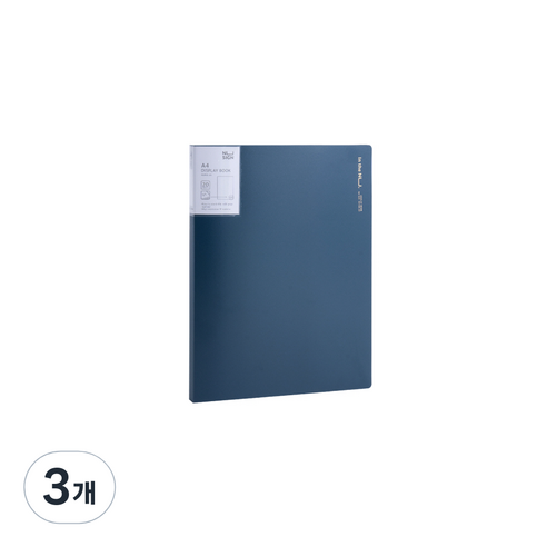 누사인 파스텔 모던 클리어 파일 20매, 3개, 네이비