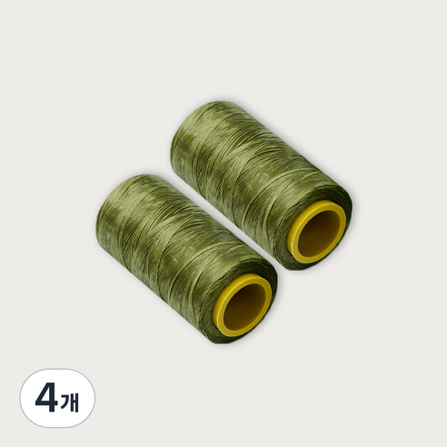 가죽공예 왁스실 초사용 1mm x 220m, 올리브그린, 4개