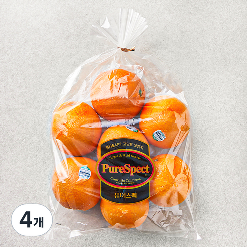 퓨어스펙 발렌시아 오렌지, 1.3kg, 4개