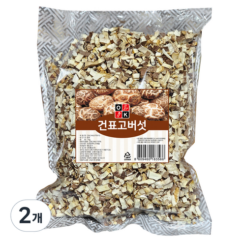 오케이 건 표고깍두기, 2개, 1kg