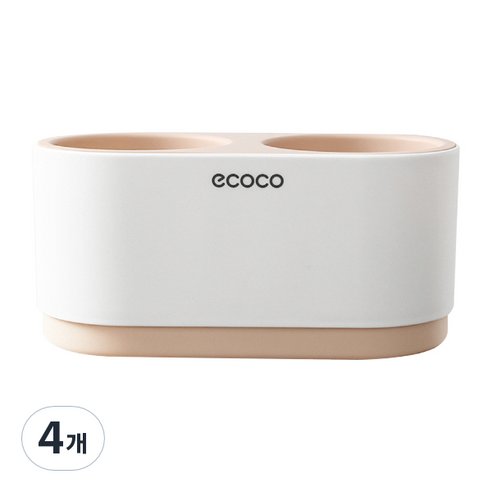 ecoco 흡착식 드라이기 다용도 거치대, 연핑크, 4개