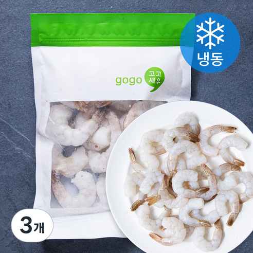 고고새우 생칵테일새우 21/25 (냉동), 300g(특대), 3개