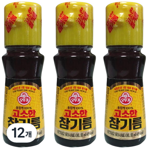 오뚜기 고소한 참기름 병, 55ml, 12개