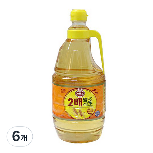 오뚜기 2배 양조식초, 1800ml, 6개