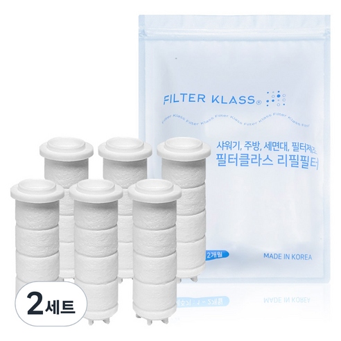 필터클래스 바디럽 퓨어썸 베이직 주방 핸디형 호환 녹물 필터 x 6p 세트, 2세트