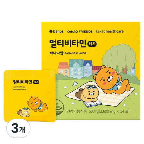 덴프스 카카오 멀티비타민 키즈 14p, 50.4g, 3개