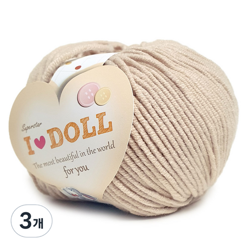 니뜨 아이돌 뜨개실 45g, 14 연베이지, 3개