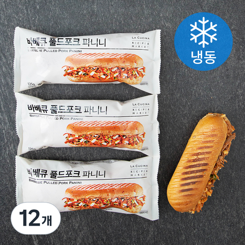 라쿠치나 바베큐 풀드포크 파니니 (냉동), 125g, 12개