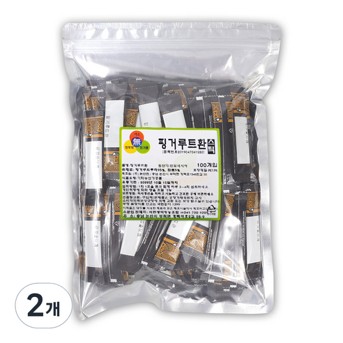 자연한재 핑거루트 환 스틱 100p, 300g, 2개