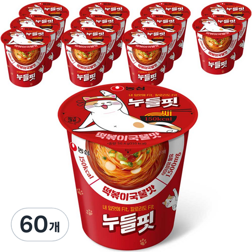 누들핏 떡볶이 국물맛 50.4g, 60개