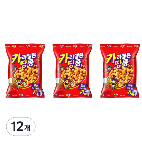 카라멜콘 땅콩, 125g, 12개
