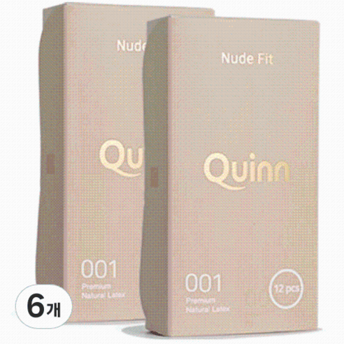 퀸 001 리얼타이트 누드핏 무꼭지형 콘돔, 12개입, 6개