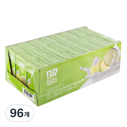 배스킨라빈스 메롱멜론 우유, 190ml, 96개