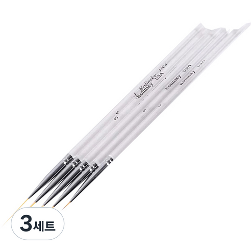 아크릴 세필 브러쉬 5종 세트 KN-B3030, 3세트, 혼합색상