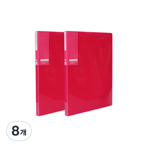 희망화일 아이콘 칼라 화일 30P 내지 고정형, 분홍, 8개