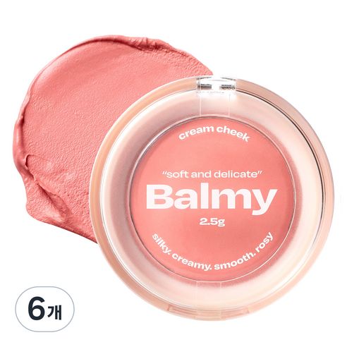 얼터너티브스테레오 바미 크림 치크 2.5g, 6개, 03 밀키 피치